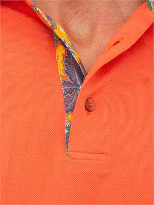 Polo Etro uomo in cotone corallo logo ton sur ton in UOMO