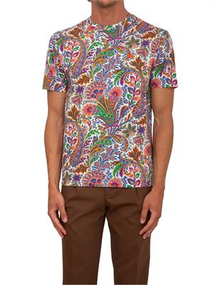 T-shirt Etro uomo fantasia Paisley multicolor in UOMO