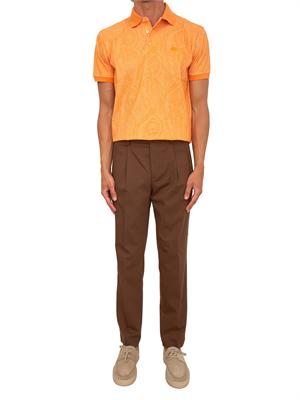 Polo Etro uomo fantasia Paisley arancione in UOMO