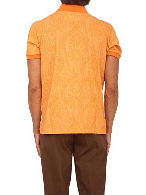 Polo Etro uomo fantasia Paisley arancione in UOMO