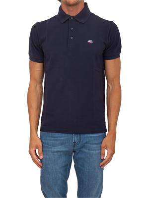 Polo Etro uomo in cotone blu logo ton sur ton in UOMO