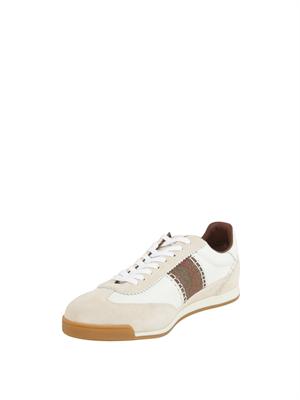 Sneakers Etro uomo in pelle bianca e suede in UOMO