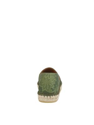 Espadrillas Etro uomo in tela di cotone verde Paisley in UOMO