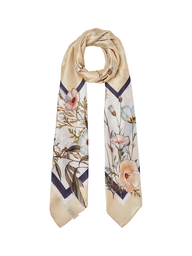 Foulard arancione Liu Jo donna fantasia fiori