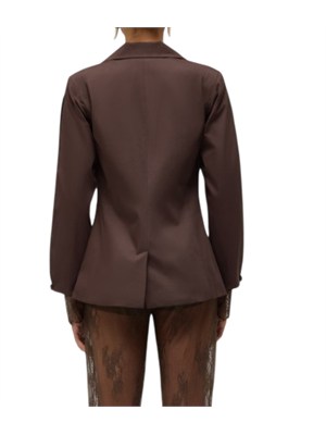 Giacca marrone Blugirl in cotone e maniche pizzo in DONNA