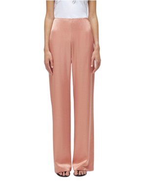Pantaloni Blugirl in raso di viscosa rosa in DONNA