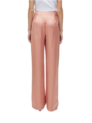 Pantaloni Blugirl in raso di viscosa rosa in DONNA