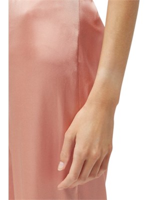 Pantaloni Blugirl in raso di viscosa rosa in DONNA