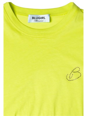T-shirt Blugirl in cotone verde lime in DONNA