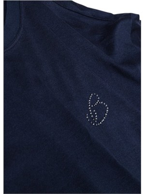 T-shirt Blugirl in cotone blu in DONNA