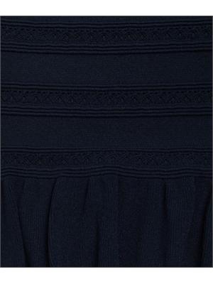 Maglia off shoulder Blugirl in viscosa blu con balza in DONNA
