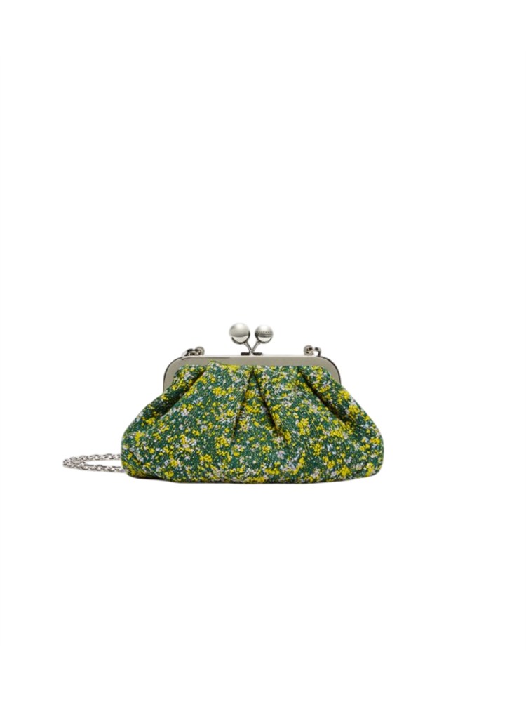 MAX MARA WEEKEND Borsa Pasticcino Accenni in tessuto bouclÉ multicolor verde