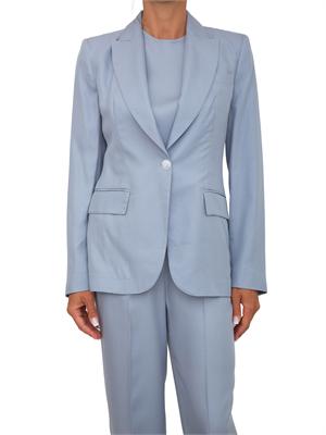 Giacca Darius Kocca in misto lino azzurro in DONNA