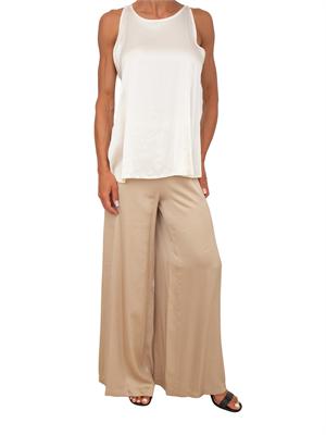 Pantaloni Calador Kocca in viscosa beige in DONNA