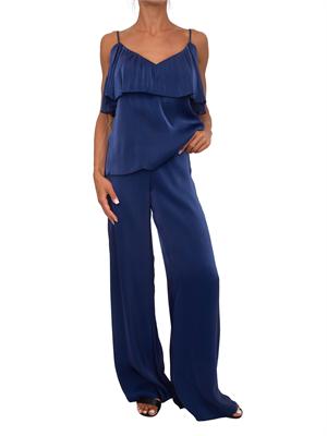 Top Inocentia Kocca in tessuto leggero blu in DONNA
