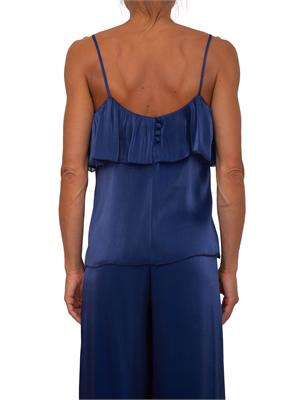 Top Inocentia Kocca in tessuto leggero blu in DONNA