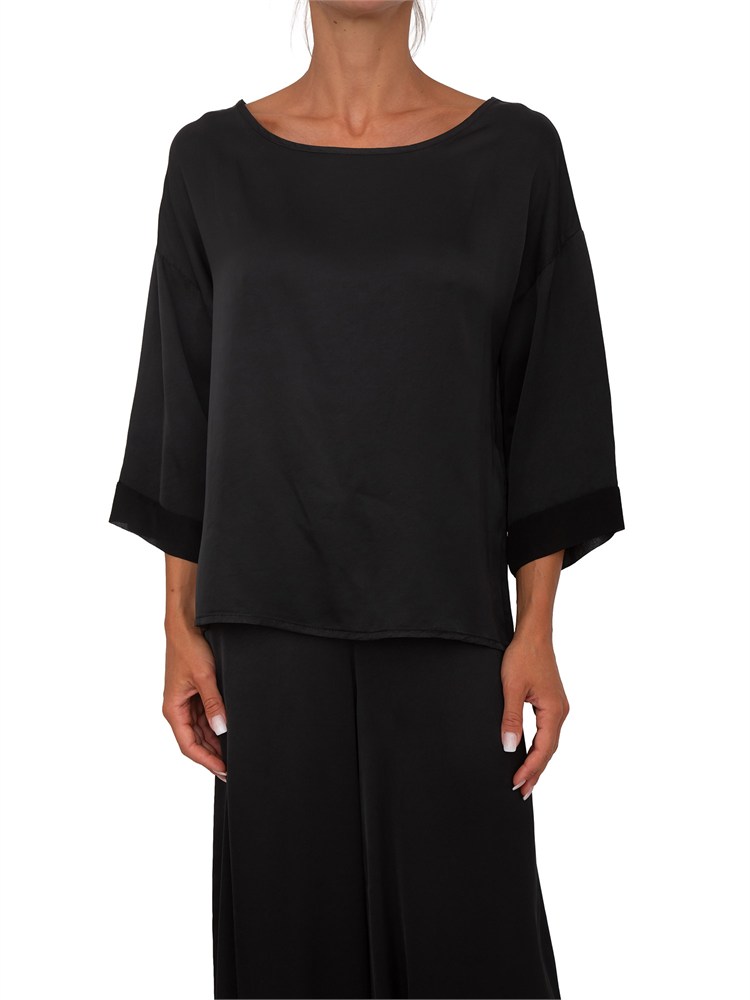Blusa Citino Kocca in viscosa fluida nera