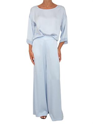 Blusa Citino Kocca in viscosa fluida azzurra in DONNA
