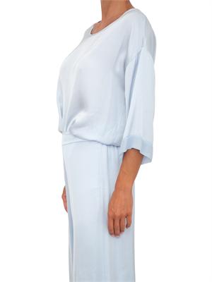 Blusa Citino Kocca in viscosa fluida azzurra in DONNA