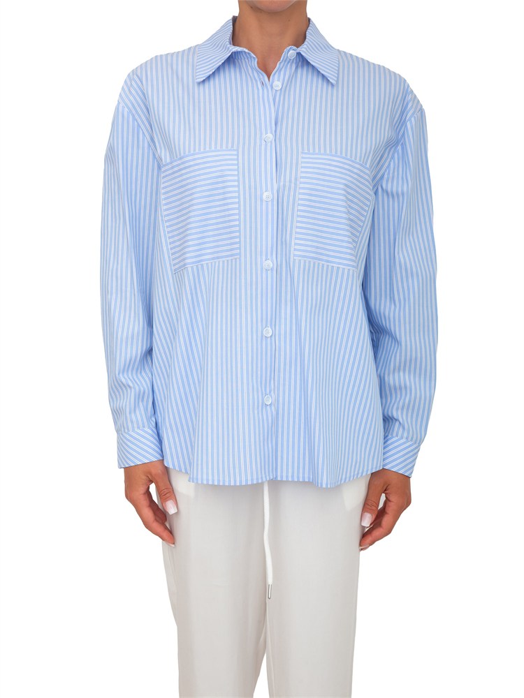 Camicia Geronide Kocca in cotone a righe azzurre