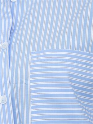 Camicia Geronide Kocca in cotone a righe azzurre in DONNA