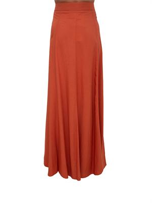 Gonna lunga  Mansue Kocca misto lino terracotta in DONNA