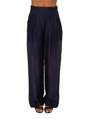 Pantaloni Micheline Kocca in tessuto fluido blu in DONNA