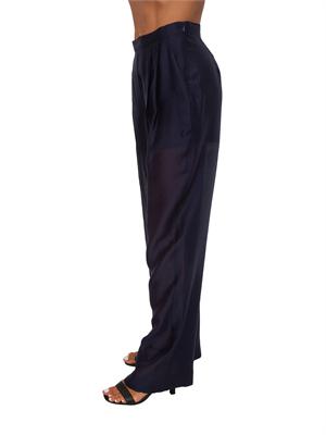 Pantaloni Micheline Kocca in tessuto fluido blu in DONNA