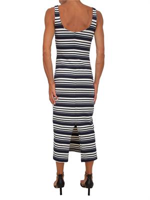 Abito midi Benedict Kocca in tessuto a righe blu in DONNA