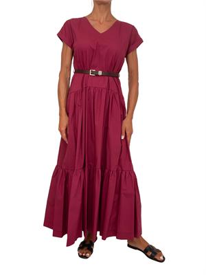 Abito Marinna Kocca in cotone bordeaux in DONNA