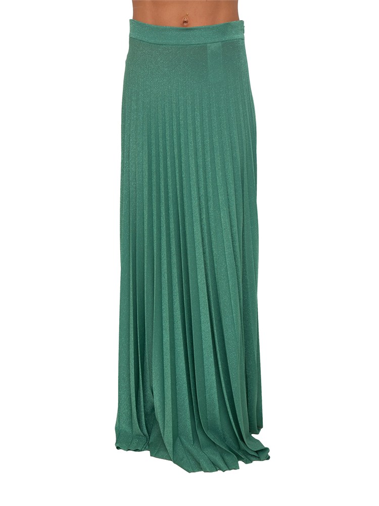 Gonna verde Oringa Kocca in tessuto lurex plissÈ