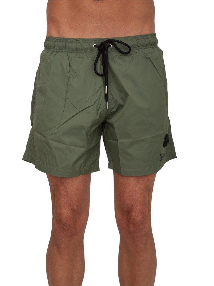 Costume boxer Plein Sport Swim in tessuto tecnico verde