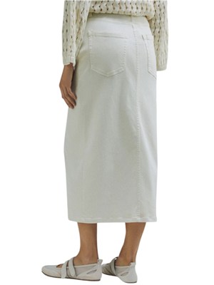Gonna Oca Marella in bull stretch di cotone avorio in DONNA