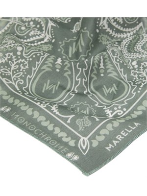 Foulard Marella in cotone verde stampa bandana in DONNA
