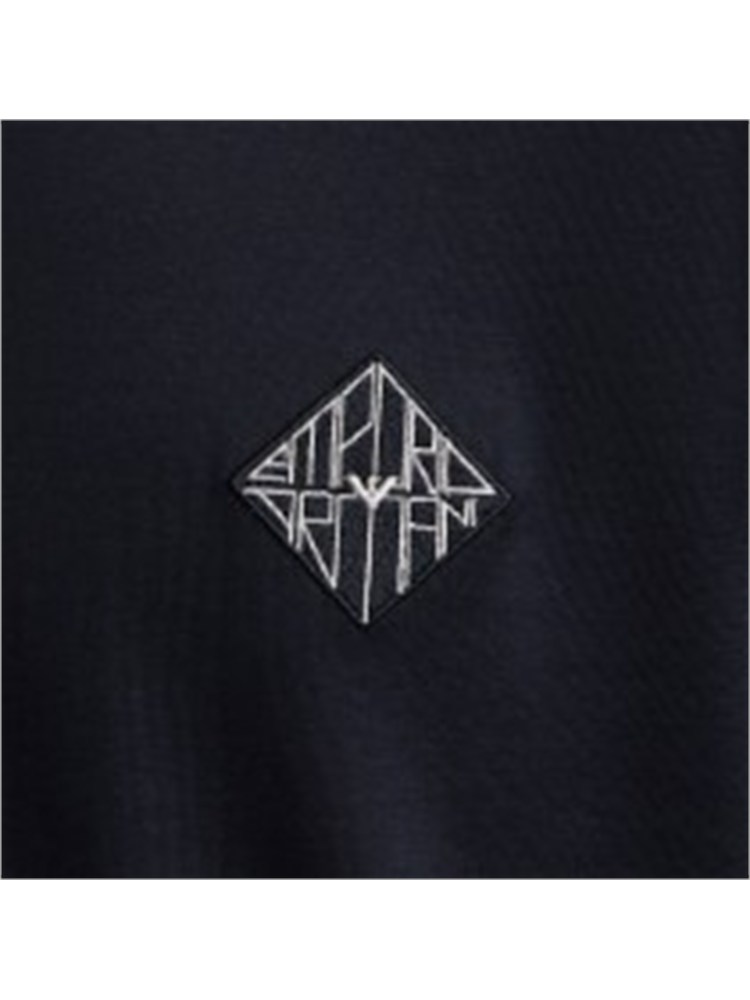 T-shirt Emporio Armani in tessuto blu con logo