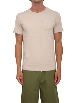 T-shirt Sun68 uomo in cotone beige in UOMO