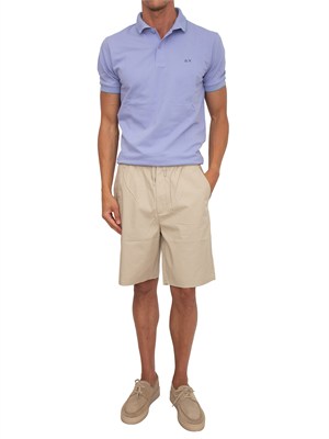 Polo SUN68 uomo in piquet di cotone lilla in UOMO