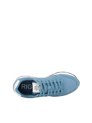 Sneaker Tom SUN68 in tessuto e pelle azzurre in UOMO