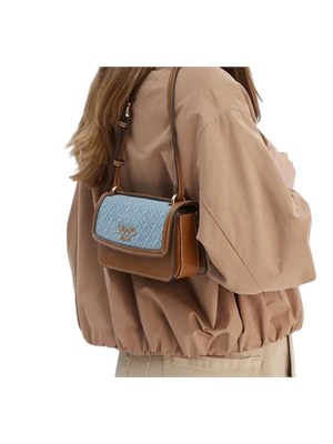 Borsa Liu Jo donna in denim blu chiaro jacquard e logo in DONNA