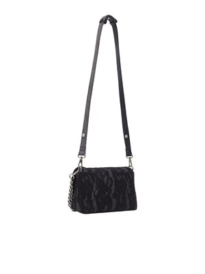 Borsa La Puffy Liu Jo in denim grigio e pizzo valencienne in DONNA