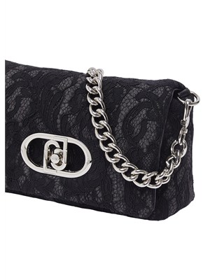 Borsa La Puffy Liu Jo in denim grigio e pizzo valencienne in DONNA