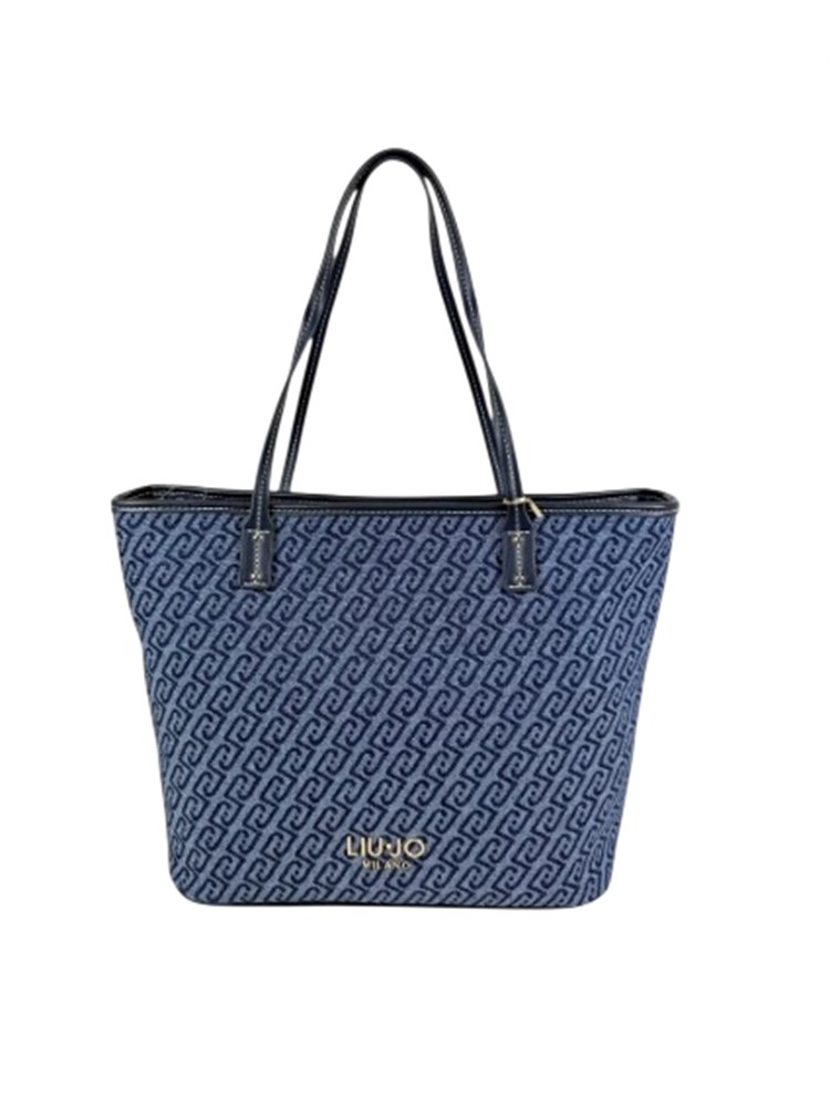 Borsa shopper Liu Jo donna in denim blu logo