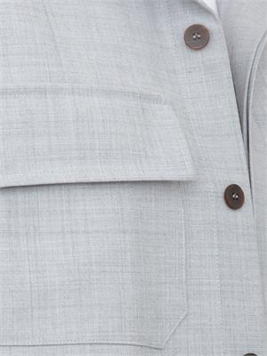 Camicia overshirt Aiace Galassi misto lana grigia in UOMO