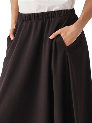 MAX MARA MM Gonna Ribes MM Max Mara in cotone stretch marrone in DONNA