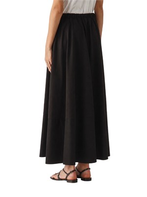 MAX MARA MM Gonna Ribes MM Max Mara in cotone stretch marrone in DONNA
