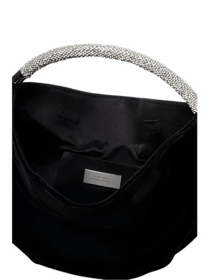 Borsa Twenty Fourhaitch Mercury nera manico gioiello in DONNA