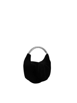 Borsa Twenty Fourhaitch Mercury nera manico gioiello in DONNA