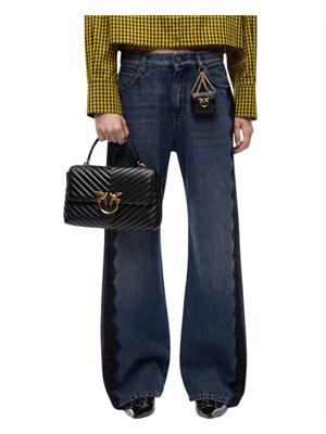 Borsa Pinko Lady Love Bag Puff in pelle nera in DONNA