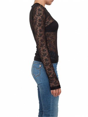 Maglia top Casalferro Pinko pizzo nero in DONNA