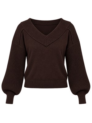 Maglia Ringhio Pinko in lana marrone in DONNA
